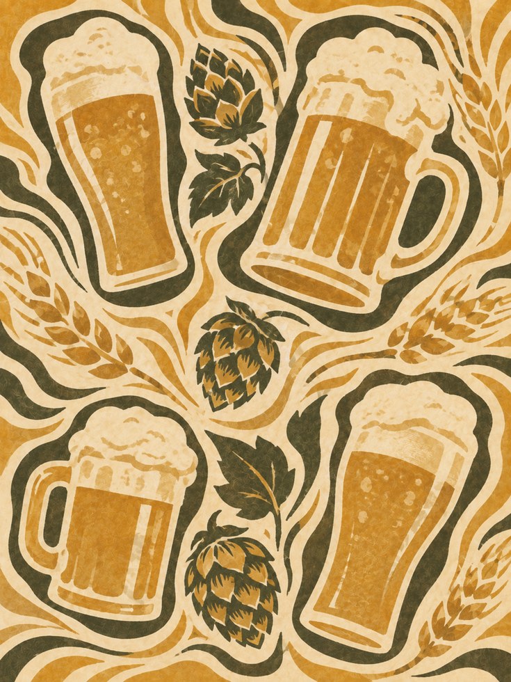 Beer Wall Art – Vintage Brewery Print - artwork on paper