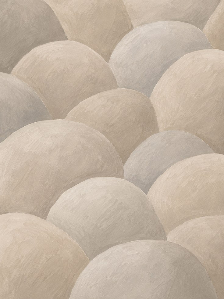 Neutral Abstract Wall Art – Organic Shapes Print - artwork on paper