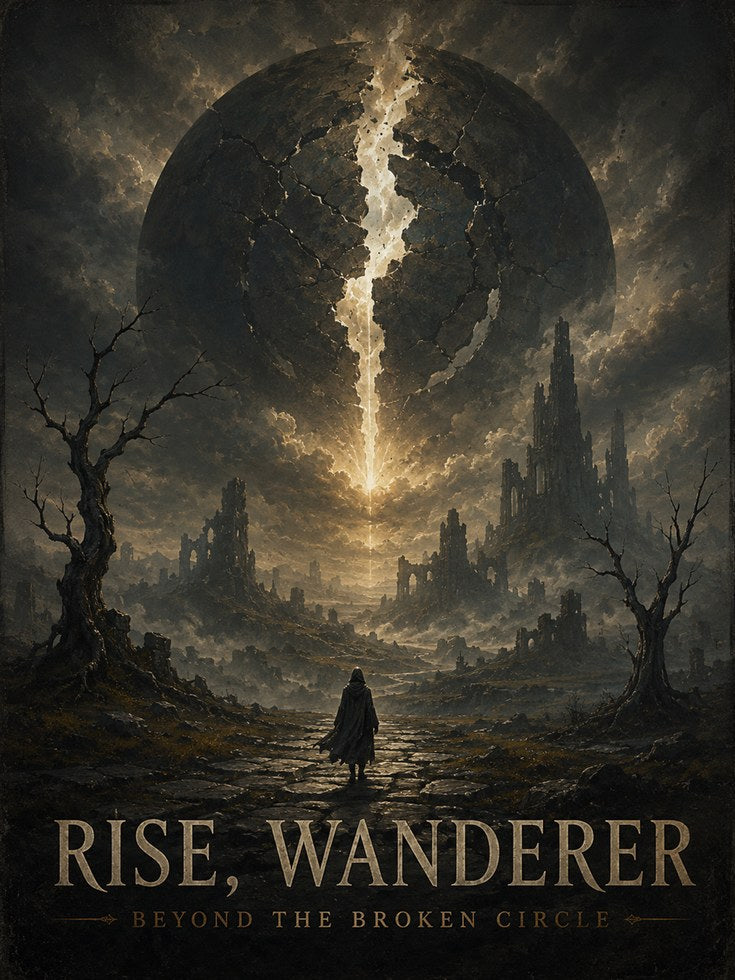 Fantasy Landscape Poster – Dark Surreal Wall Art - artwork on paper