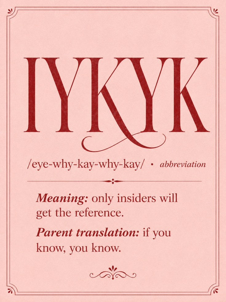 IYKYK Wall Art – Definition Print - artwork on paper