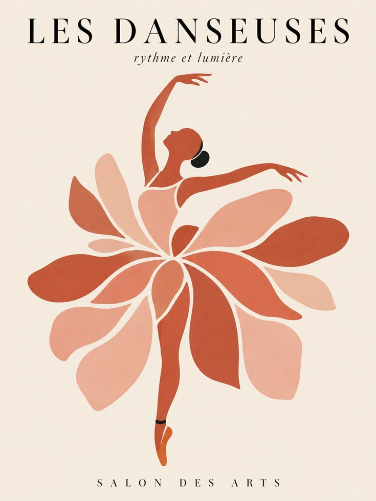 Ballet Dancer Print – French Art Deco Poster - artwork on paper