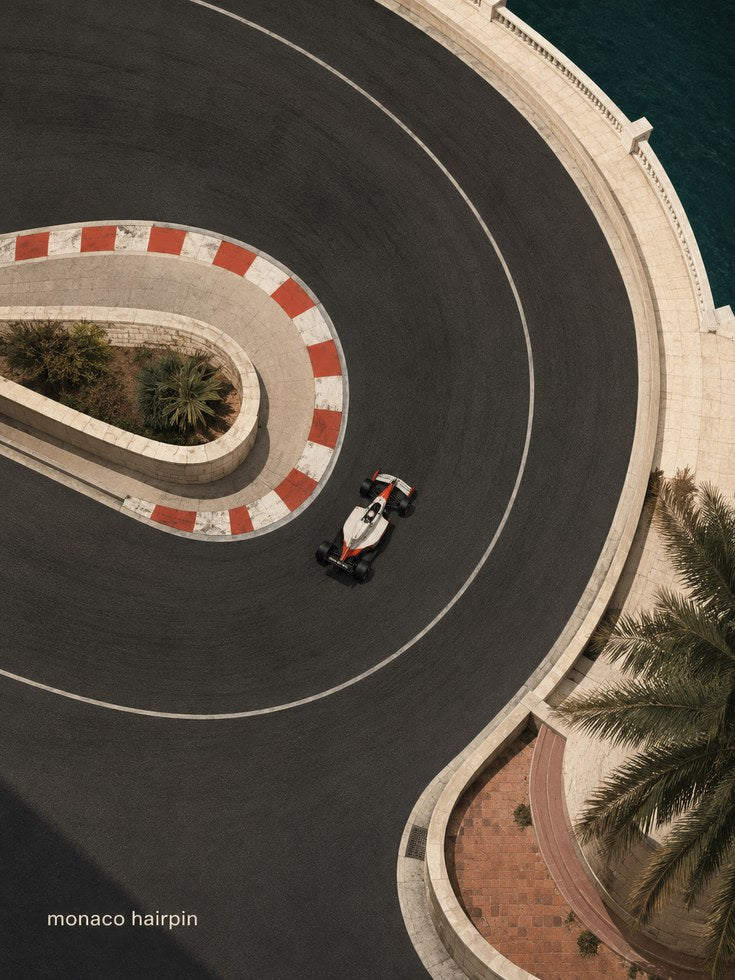 Race Track Wall Art – Aerial Sports Print - artwork on paper
