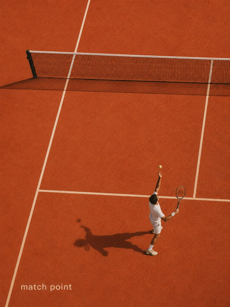 Tennis Court Wall Art – Match Point Print - artwork on paper