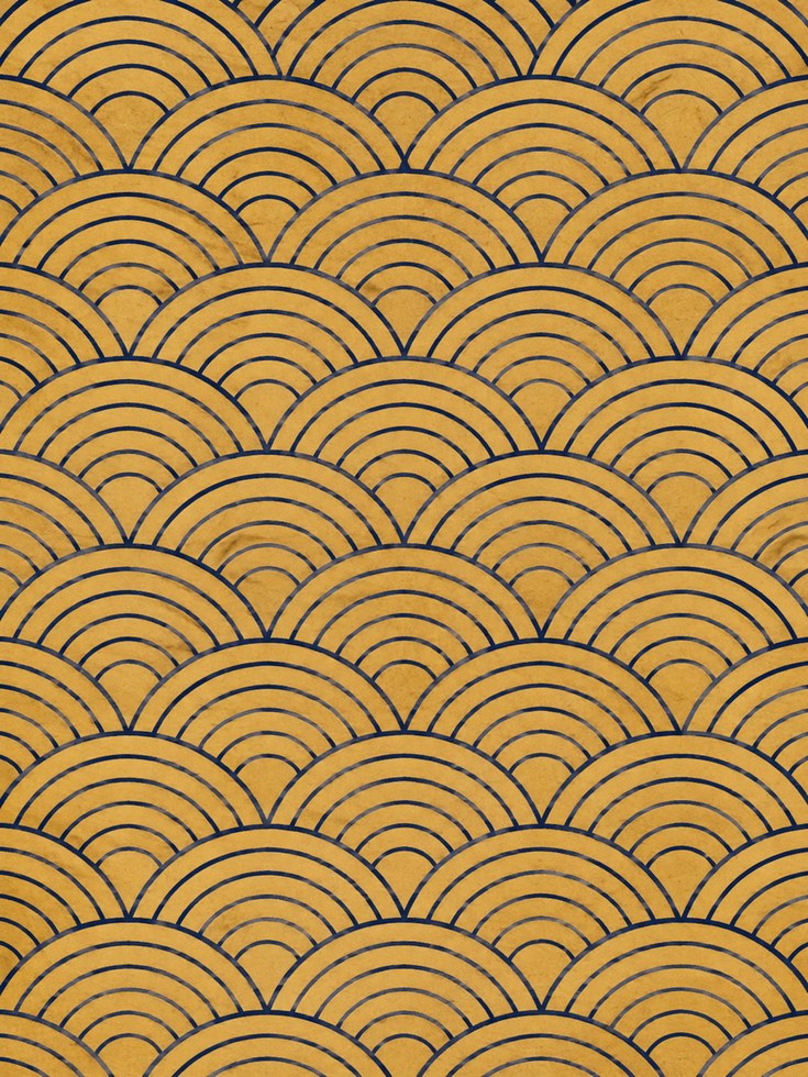 Seigaiha Wall Art Print: Japanese Wave Pattern - artwork on paper
