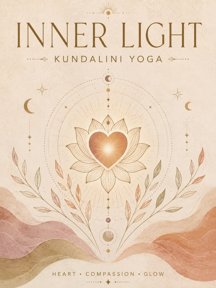 Kundalini Yoga Lotus Heart Art Print: Sacred Geometry Design - artwork on paper
