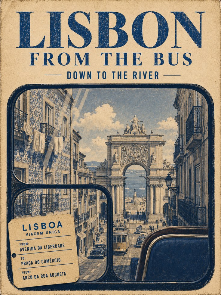 Lisbon Travel Poster – Vintage Portugal Print - artwork on paper