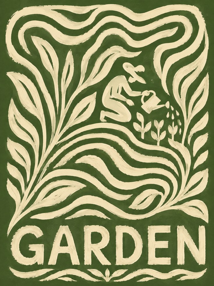 Botanical Garden Poster – Vintage Art Print - artwork on paper