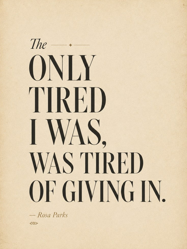 Rosa Parks Quote Print – Motivational Wall Art - artwork on paper