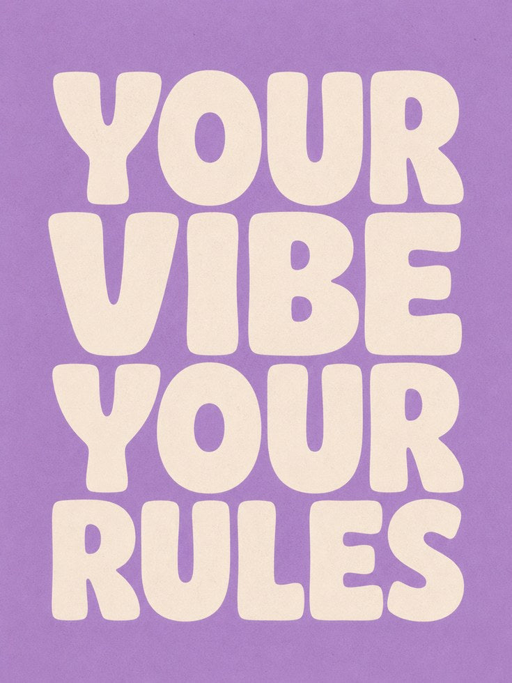 Motivational Wall Art: Purple Typography Poster - artwork on paper