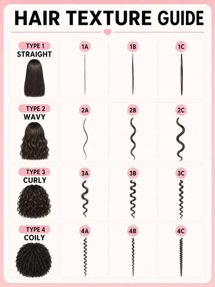 Hair Texture Guide – Beauty Salon Wall Art - artwork on paper