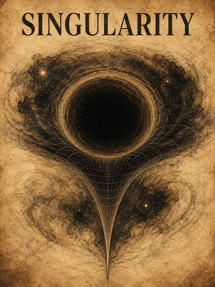 Singularity Print – Black Hole Wall Art - artwork on paper