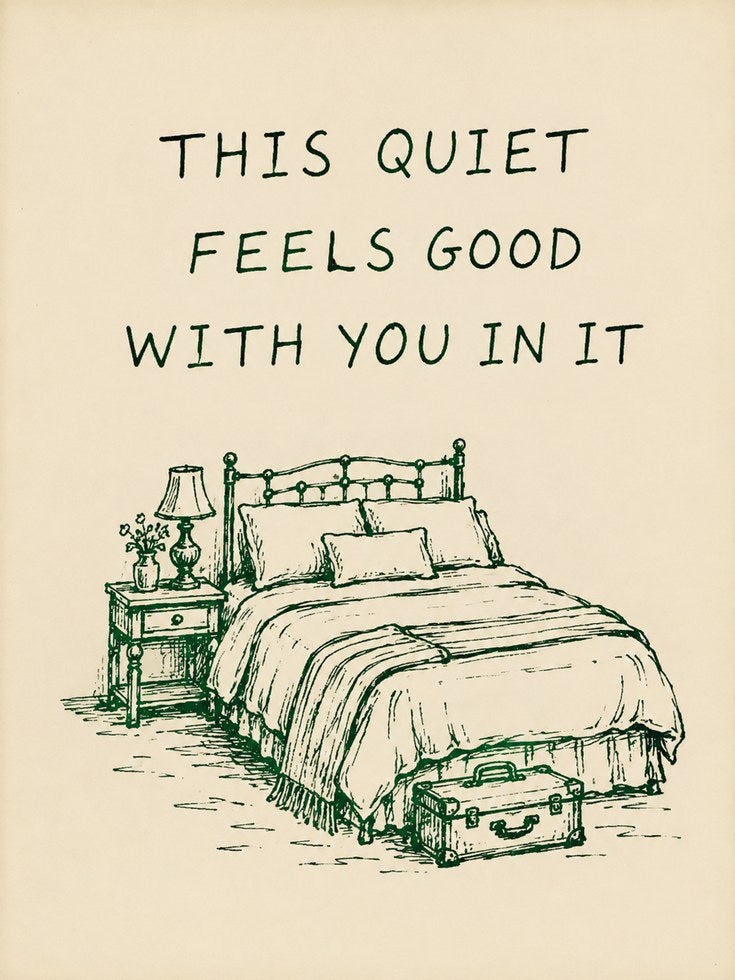 Cozy Romantic Quote Print - artwork on paper