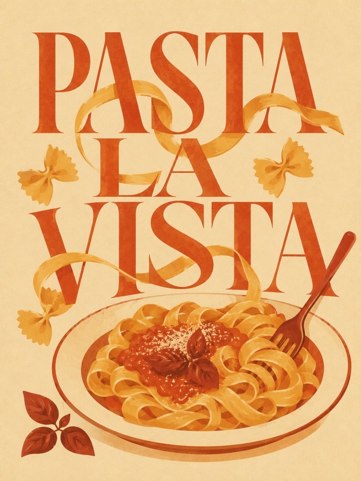 Retro Italian Kitchen Print - artwork on paper