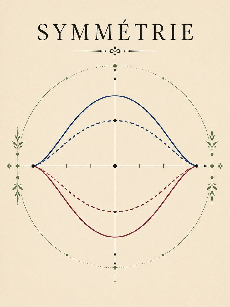Symmetry Wall Art – Geometric Typography Print - artwork on paper