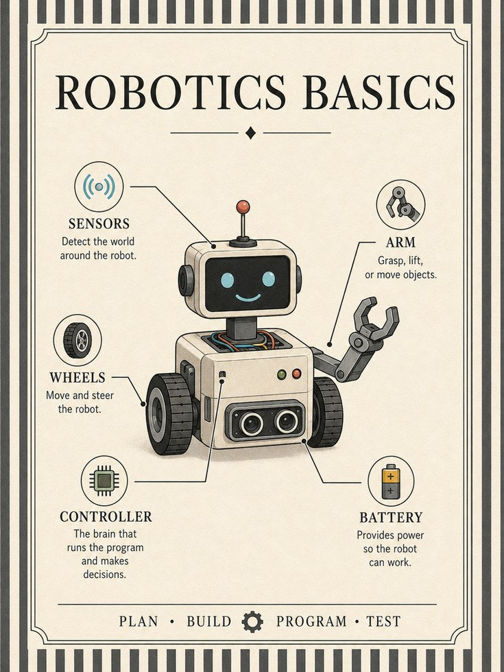Robotics Poster – STEM Classroom Decor - artwork on paper