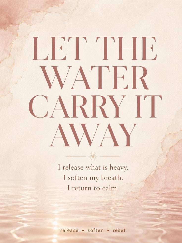 Mindfulness Wall Art – Calming Bathroom Print - artwork on paper