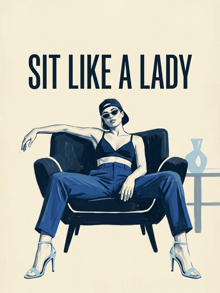 Fashion Wall Art Print: Retro Woman Illustration - artwork on paper