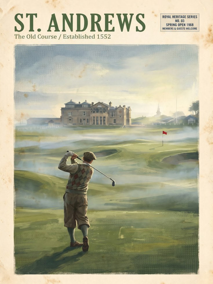 St Andrews Old Course Golf Print - artwork on paper