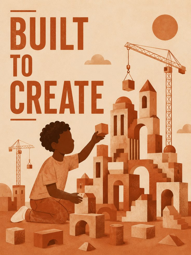Kids Room Wall Art – Built To Create Print - artwork on paper