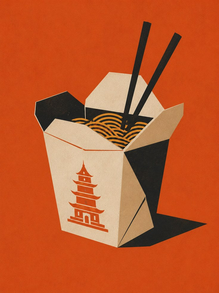 Chinese Food Wall Art – Asian Kitchen Decor - artwork on paper