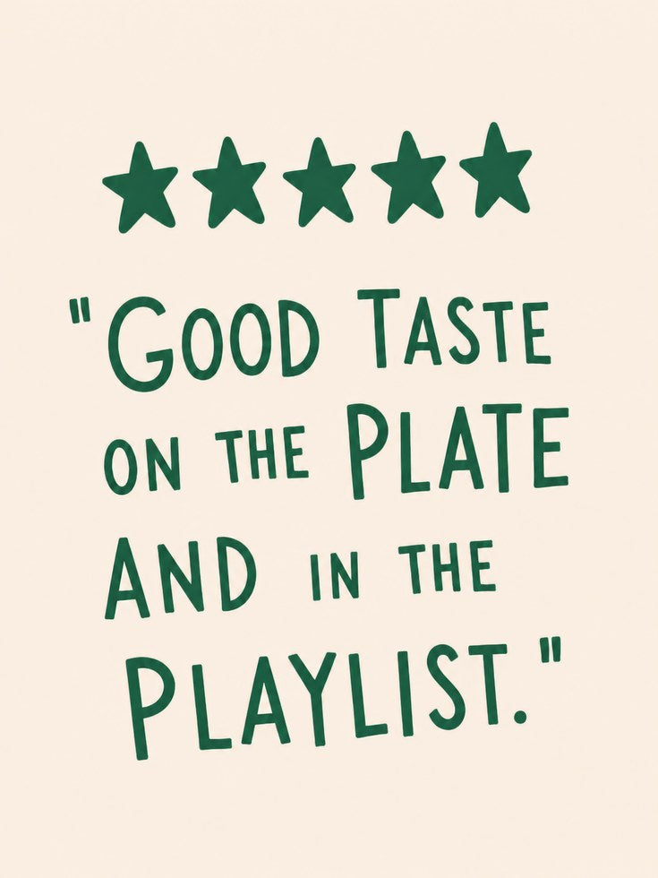 Five Star Quote Print: Fun Kitchen and Dining Room Wall Art - artwork on paper