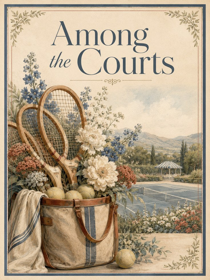 Tennis Wall Art Print: Vintage Sports Scene - artwork on paper