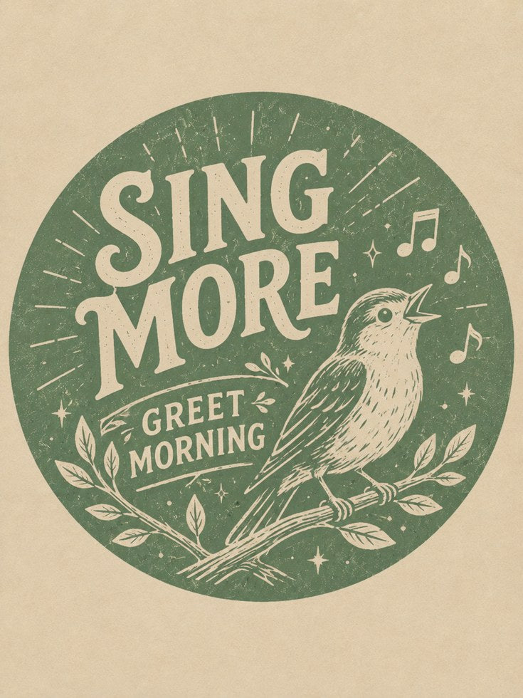 Motivational Wall Art: Vintage Bird Design - artwork on paper