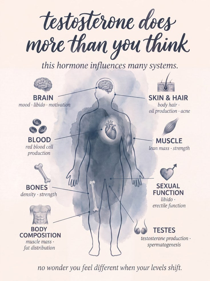 Testosterone Poster – Hormone Health Wall Art - artwork on paper