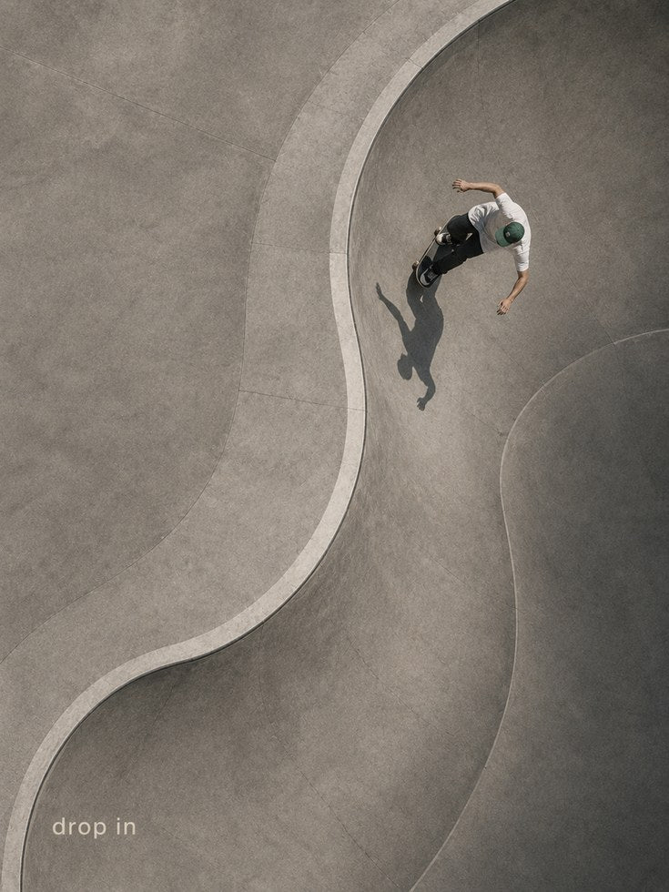 Skate Park Wall Art – Skateboarding Print - artwork on paper