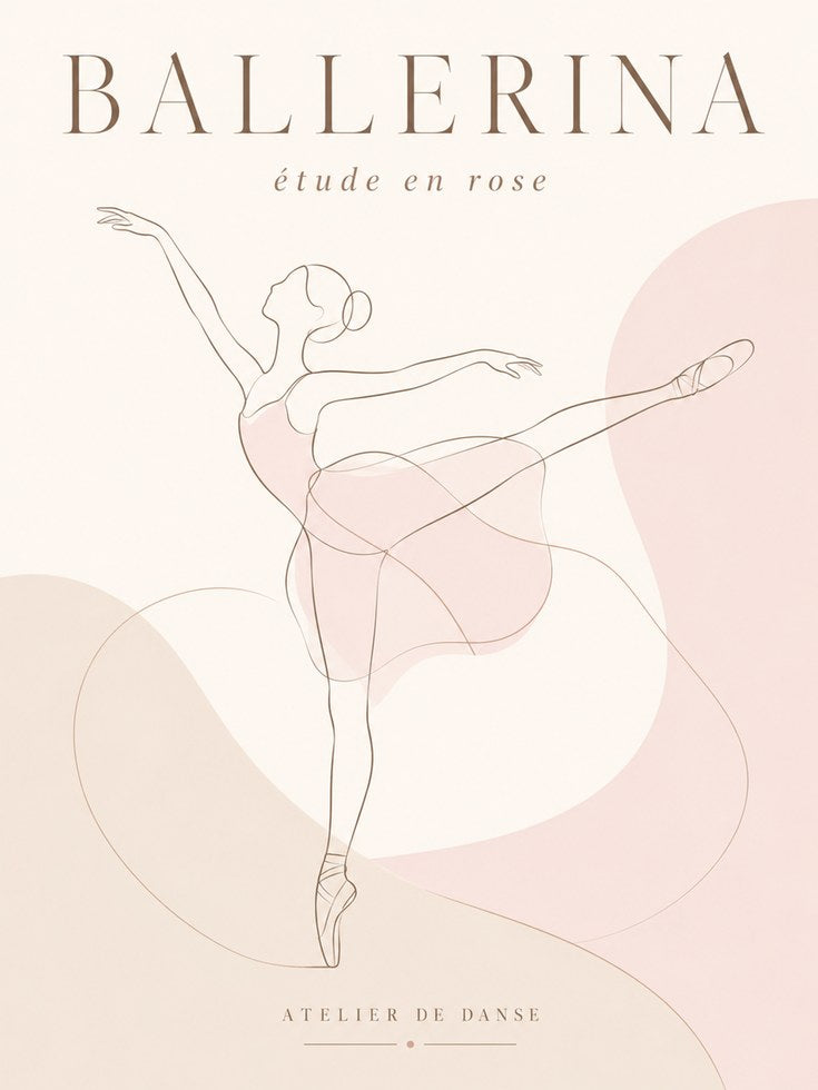 Ballerina Wall Art – Ballet Dancer Print - artwork on paper