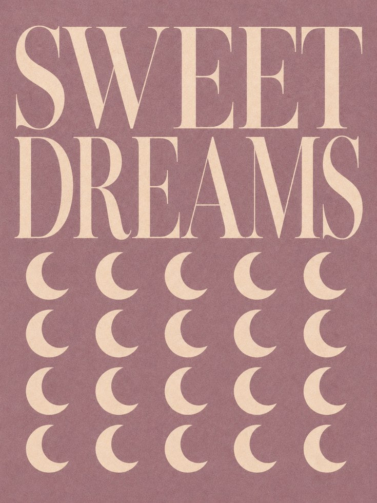 Sweet Dreams Nursery Print: Moon Pattern - artwork on paper