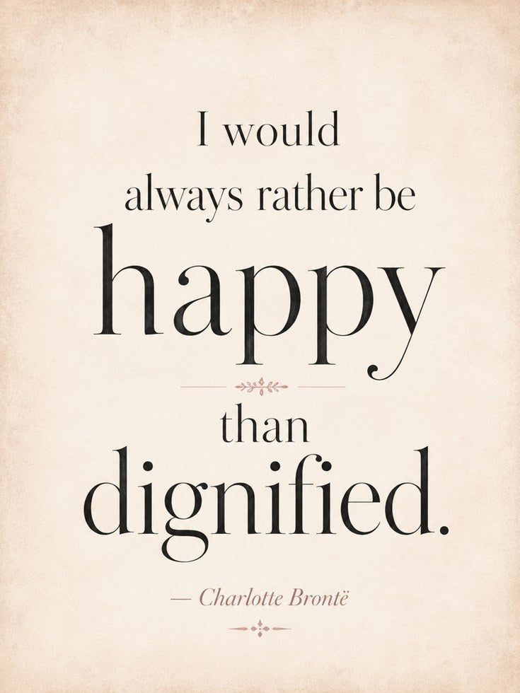 Happiness Quote Print – Literary Wall Art - artwork on paper