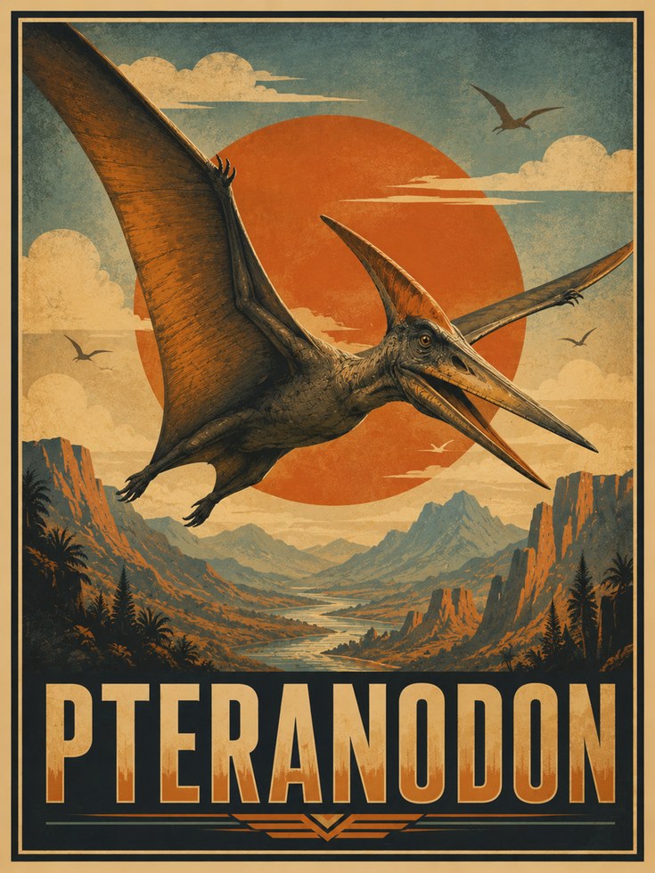 Pteranodon Art Print - artwork on paper