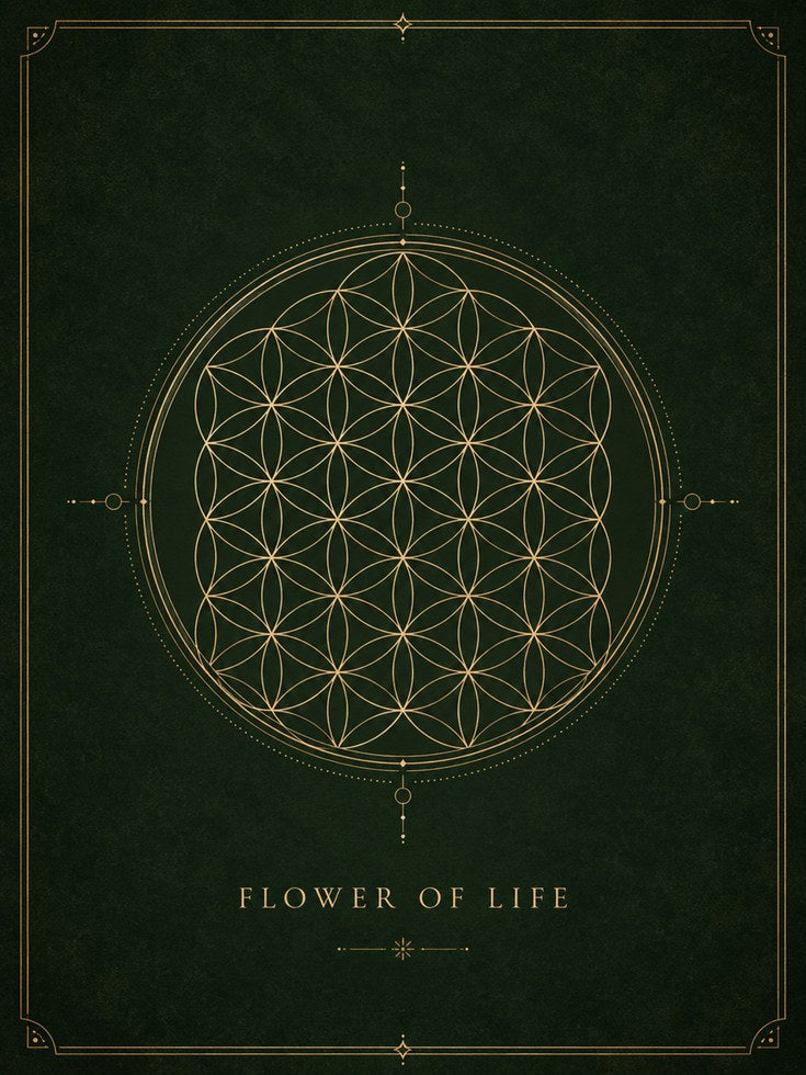 Sacred Geometry Print: Flower of Life Design - artwork on paper