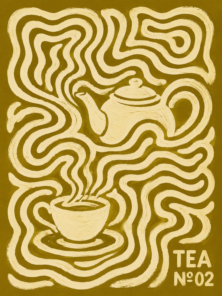 Tea Poster – Kitchen Wall Art - artwork on paper