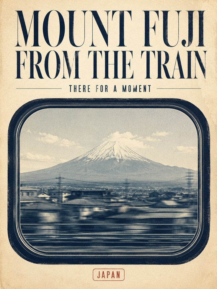 Mount Fuji Poster – Japan Travel Print - artwork on paper