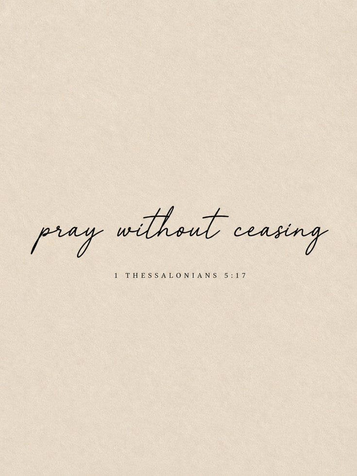 Scripture Wall Art: Pray Without Ceasing - artwork on paper
