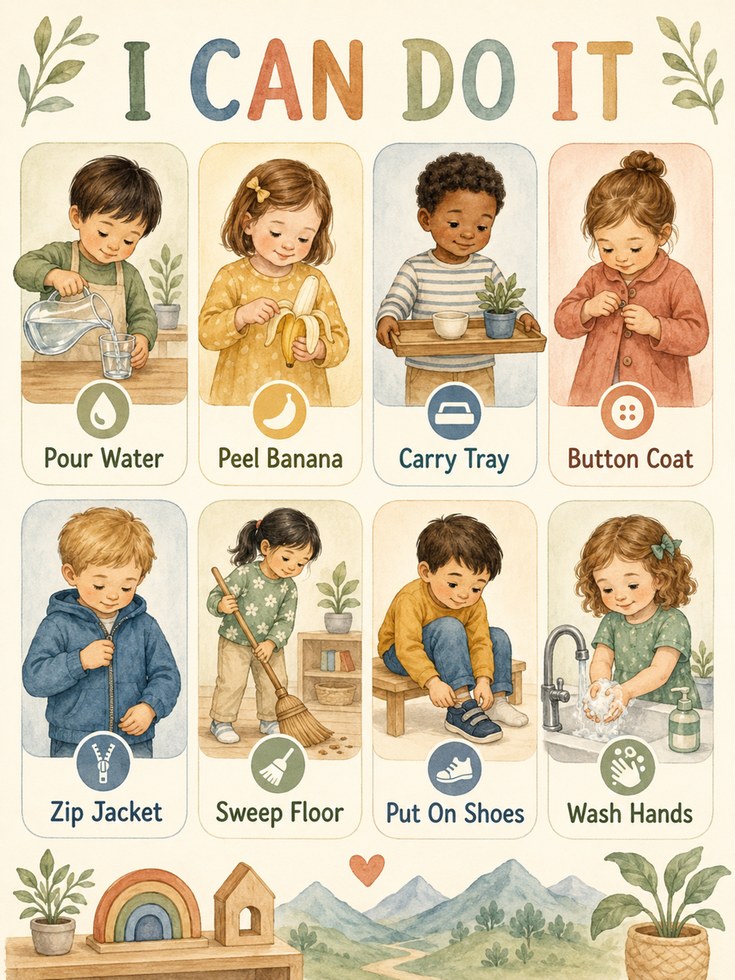Toddler Chores Chart Print - artwork on paper