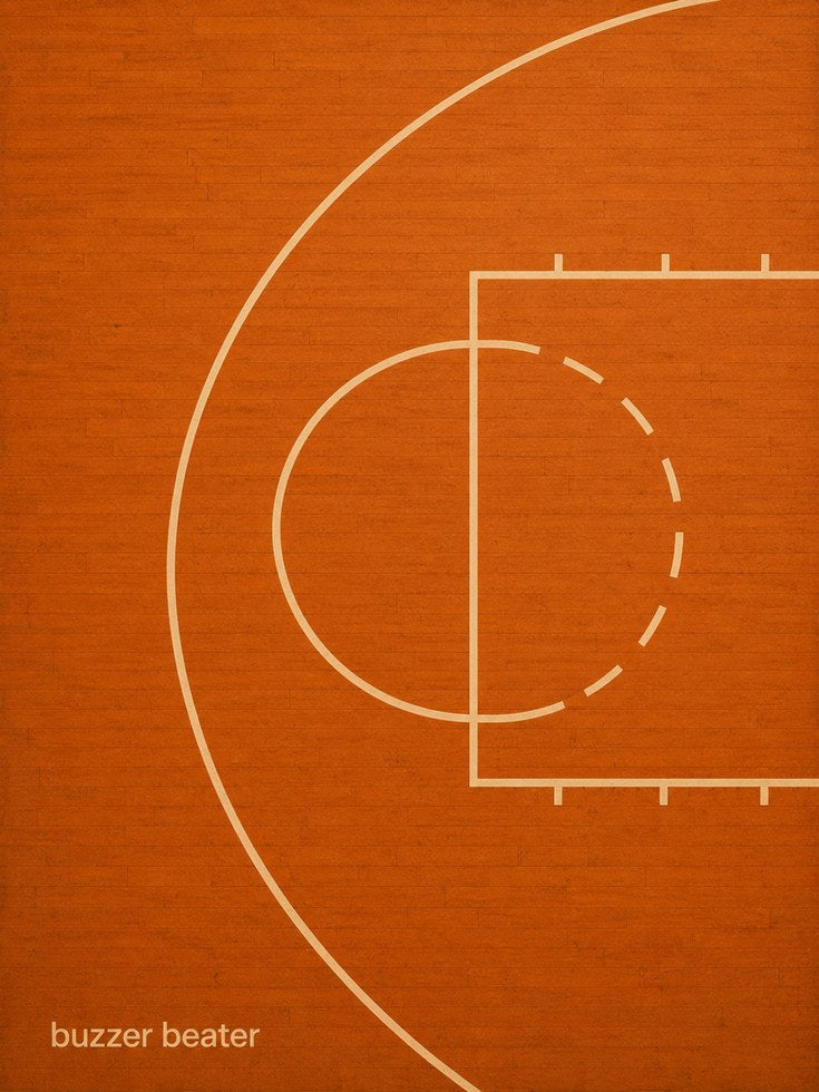 Basketball Court Poster - artwork on paper