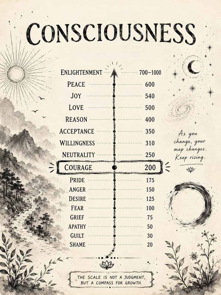 Consciousness Chart Poster - artwork on paper