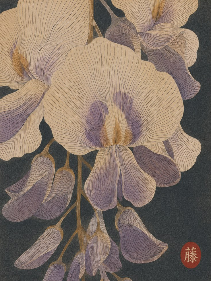 Japanese Iris Print – Vintage Botanical Wall Art - artwork on paper