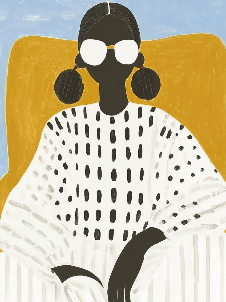 Minimalist Woman Portrait Print - artwork on paper