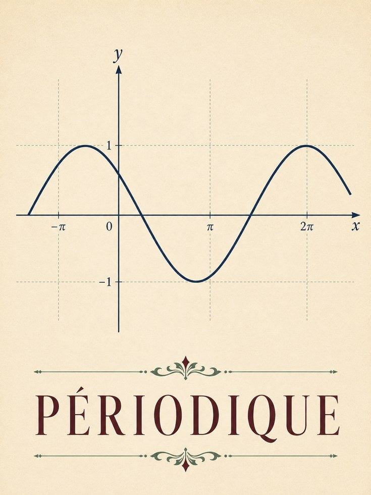 Math Wall Art – Sine Wave Print - artwork on paper