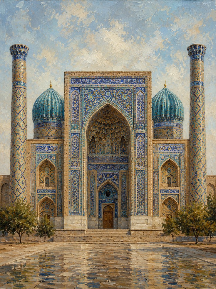Islamic Architecture Print – Mosque Wall Art - artwork on paper