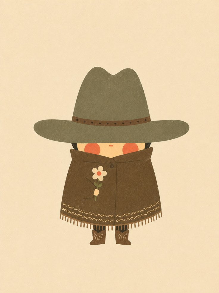 Cowboy Nursery Wall Art – Western Kids Room Decor - artwork on paper
