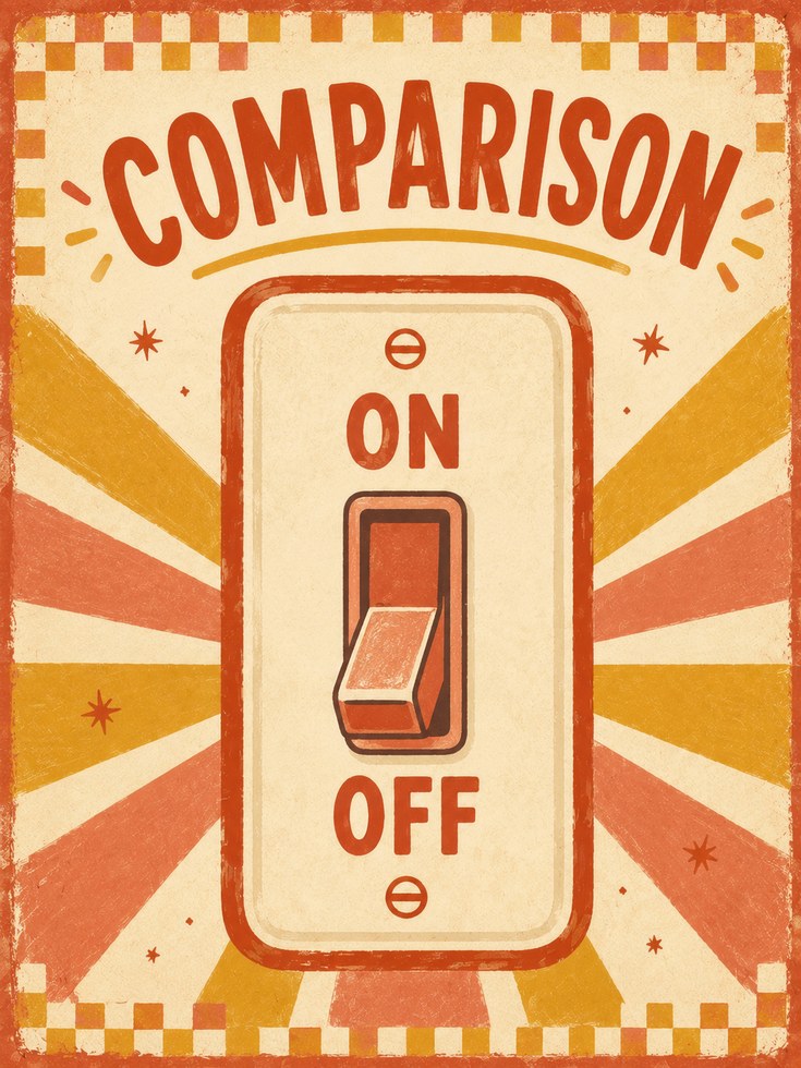 Turn Off Comparison Print – Motivational Wall Art - artwork on paper