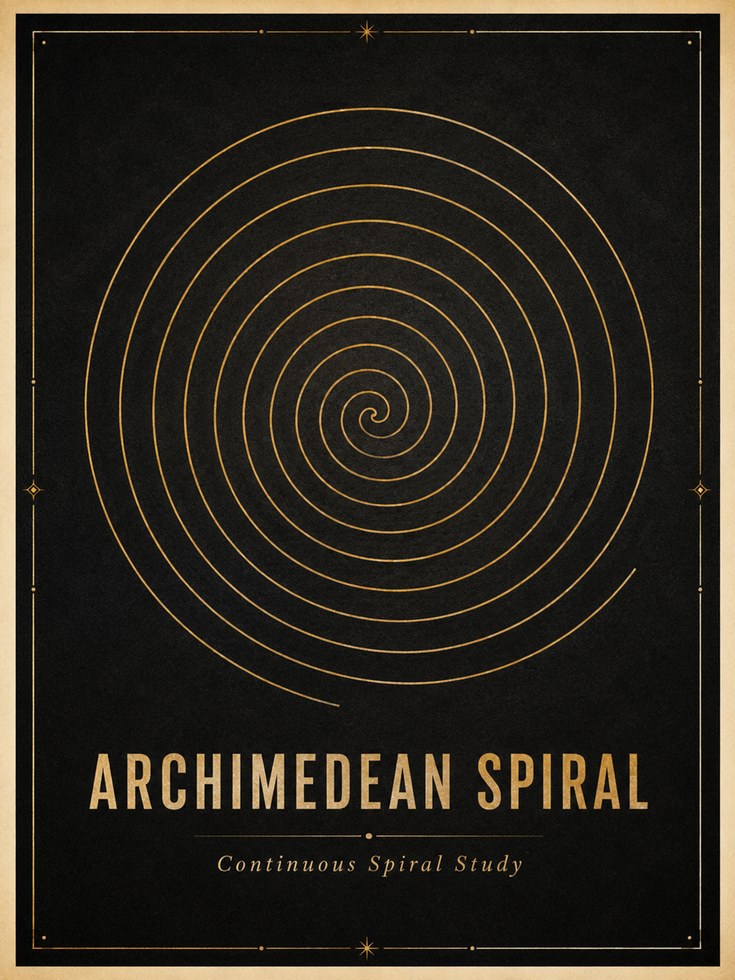 Archimedean Spiral Wall Art - artwork on paper