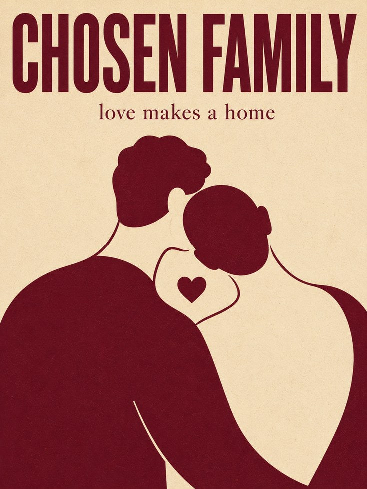 Chosen Family Quote Wall Art - artwork on paper