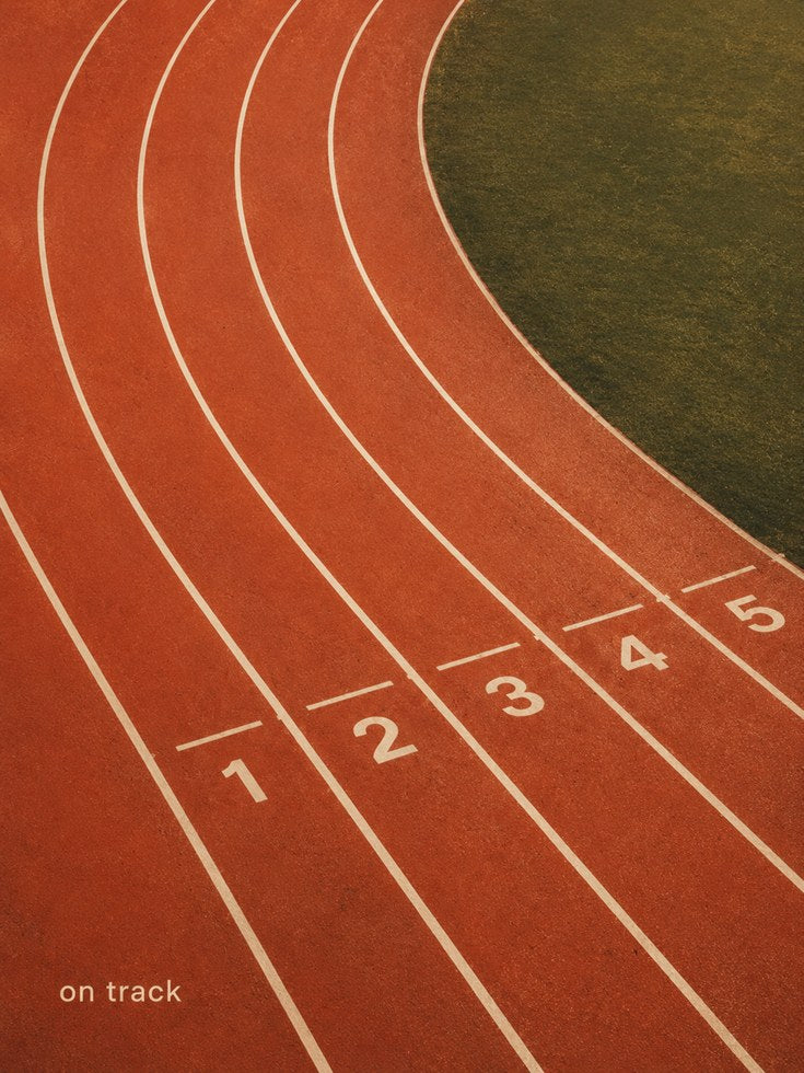 Running Track Poster – Sports Wall Art - artwork on paper