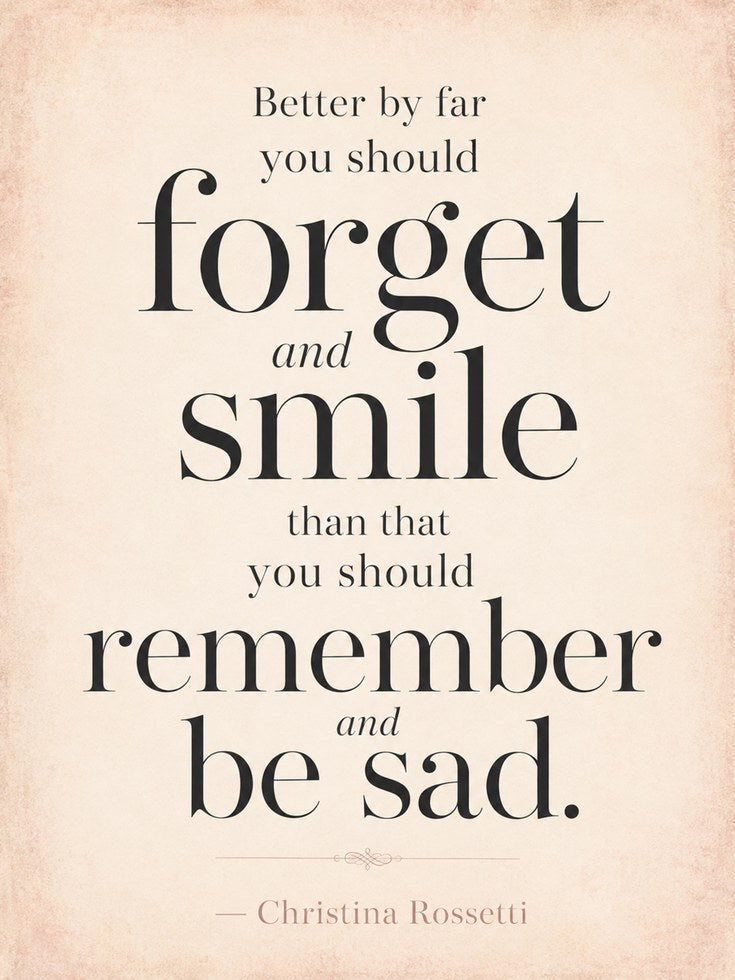 Forget and Smile Print – Quote Wall Art - artwork on paper